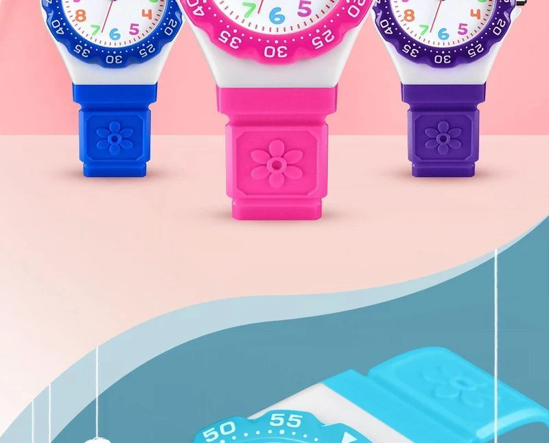Kinderuhren Outdoor Sports Armbanduhr Jungen Mädchen Wasserdicht PU Armband Quarz Kinderuhren 1483 reloj