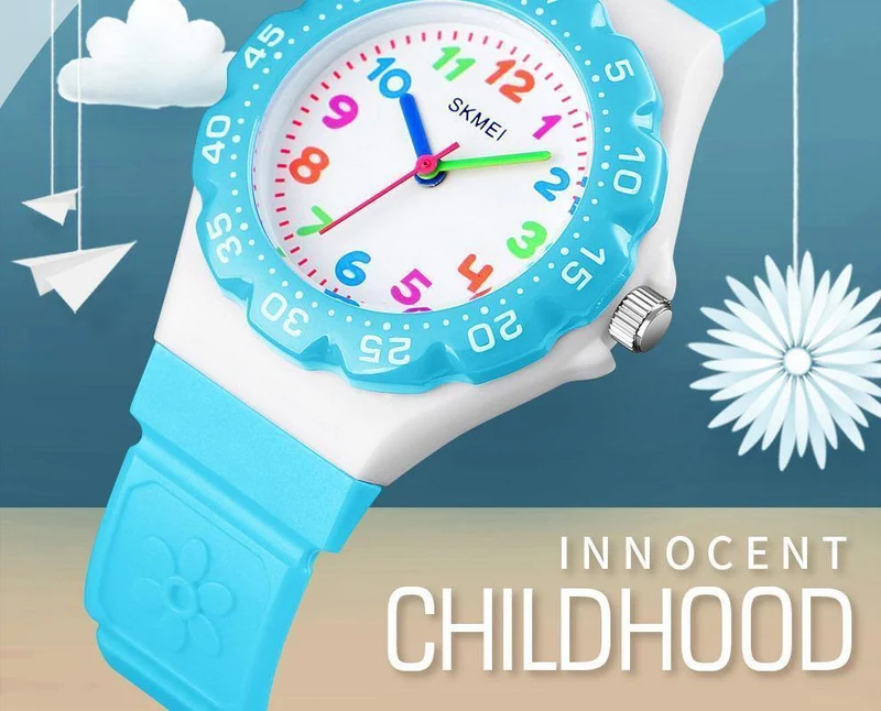 Kinderuhren Outdoor Sports Armbanduhr Jungen Mädchen Wasserdicht PU Armband Quarz Kinderuhren 1483 reloj