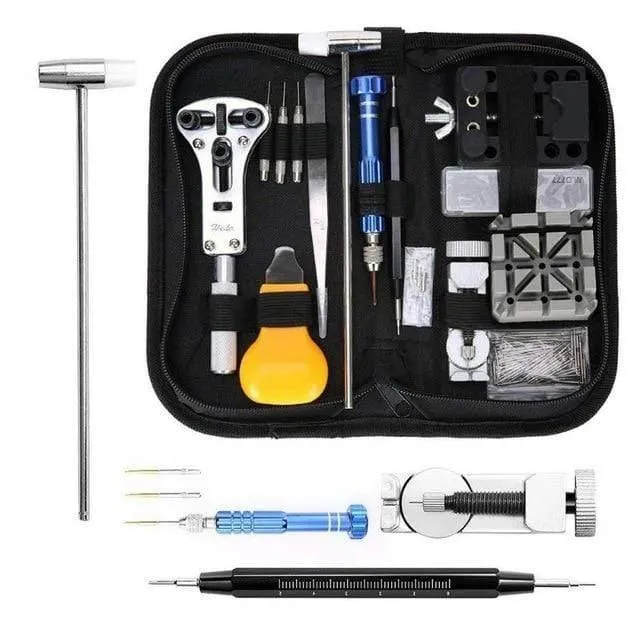 144pcs Uhrmacher Uhrwerkzeuge Zurück Fallöffner Federstab Pin Handentferner Horloge Gereedschap Reparatie Tool Kit Fall