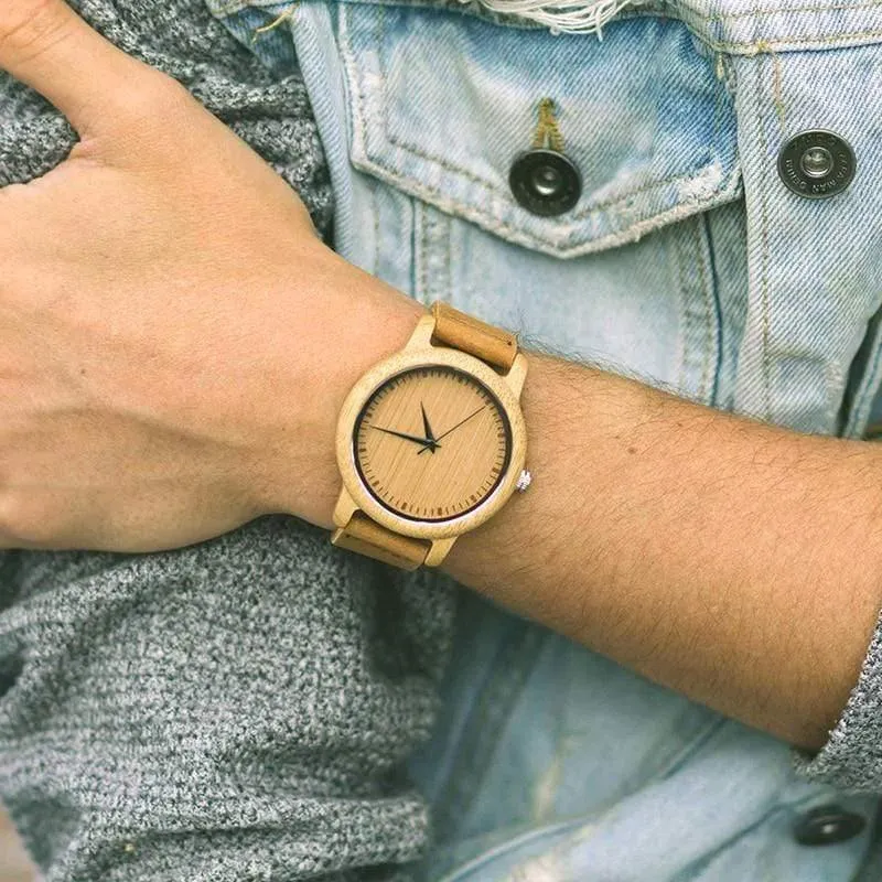 Bambusuhren Liebhaber handgemachte natürliche Holz Luxus Armbanduhren ideale Geschenkartikel Drop Shipping