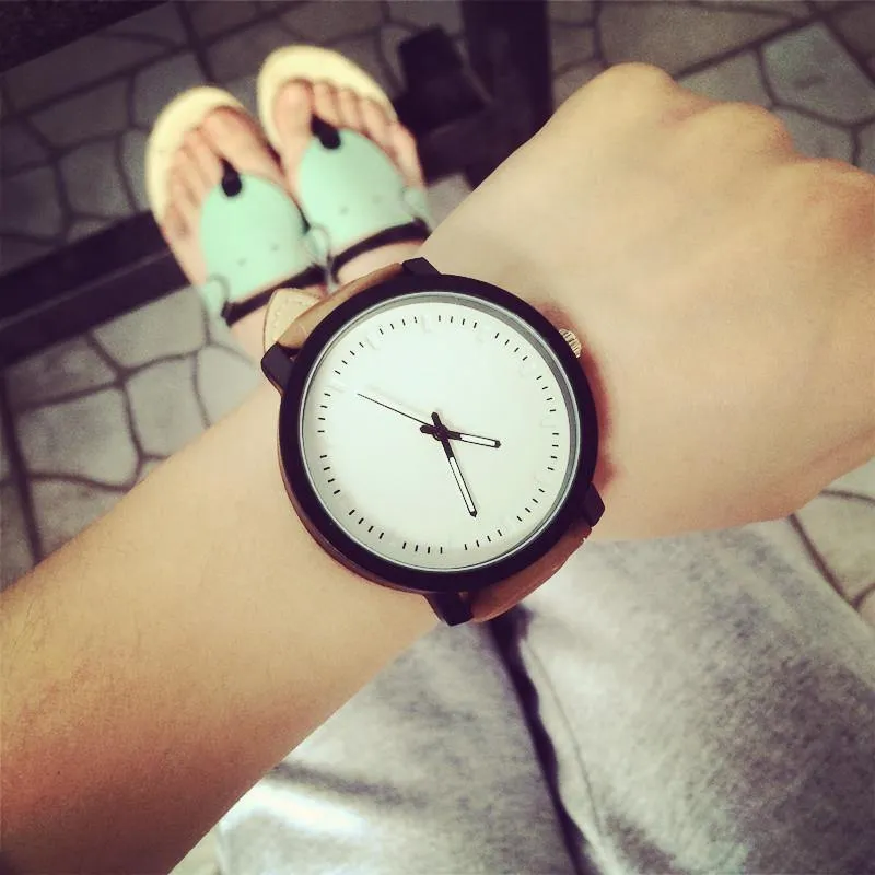 Mode Casual Uhr Männer Frauen Quarz Uhr Leder BGG Marke Liebhaber Armbanduhren orologio Stunden