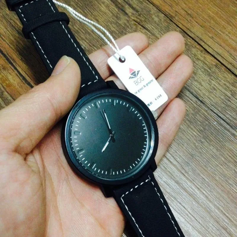 Mode Casual Uhr Männer Frauen Quarz Uhr Leder BGG Marke Liebhaber Armbanduhren orologio Stunden