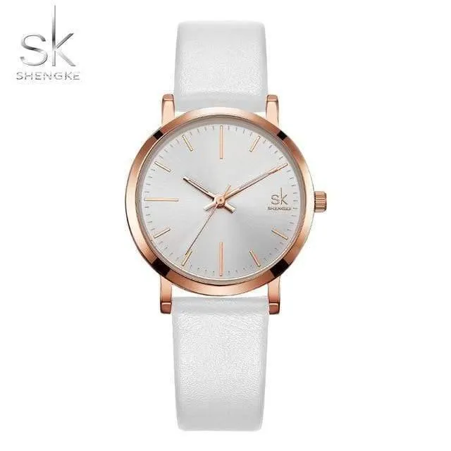 Damen-Armbanduhr mit Lederarmband, für Liebhaber, für Paare, mit Datum, wasserdicht, für Damen, Quarzuhr