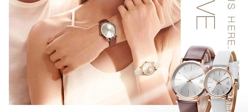 Damen-Armbanduhr mit Lederarmband, für Liebhaber, für Paare, mit Datum, wasserdicht, für Damen, Quarzuhr
