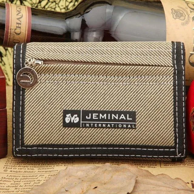 Männer Leinwand Brieftasche Kurze Designer Männer Brieftaschen Reißverschluss Münze Männlichen Geldbörse Kartenhalter Für Teenager Männer