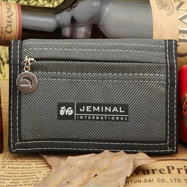 Männer Leinwand Brieftasche Kurze Designer Männer Brieftaschen Reißverschluss Münze Männlichen Geldbörse Kartenhalter Für Teenager Männer
