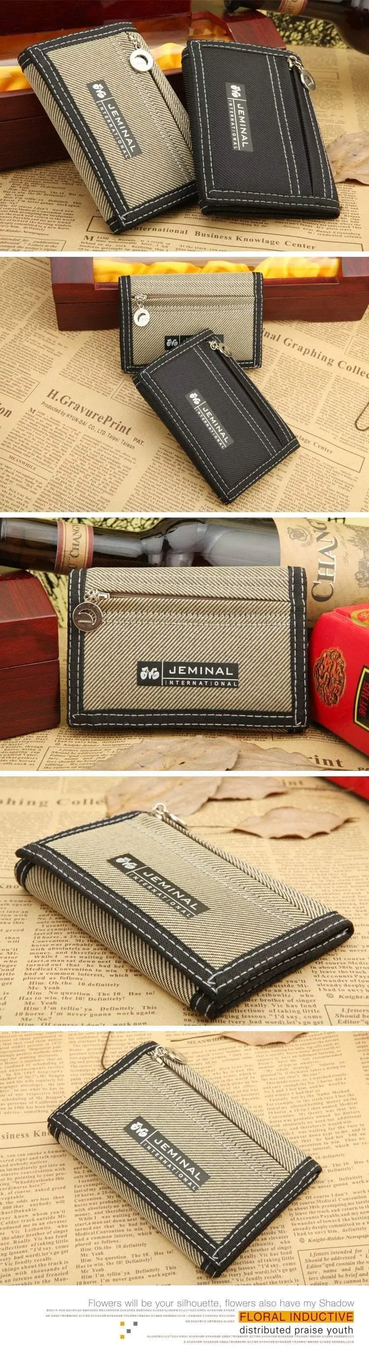 Männer Leinwand Brieftasche Kurze Designer Männer Brieftaschen Reißverschluss Münze Männlichen Geldbörse Kartenhalter Für Teenager Männer