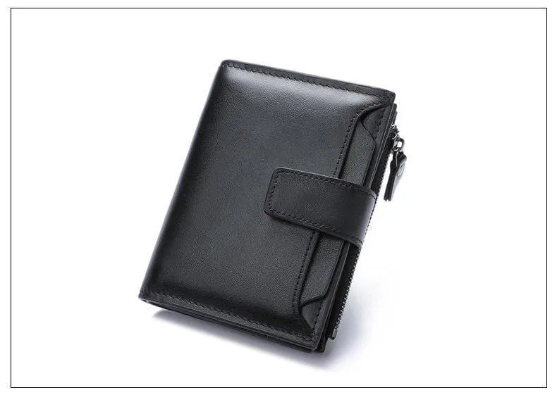 Männer Brieftasche Aus Echtem Leder Hohe Qualität Kuh Leder Geldbörse Mode Karte Halter Mann Zipper Brieftasche Kurze Männlichen
