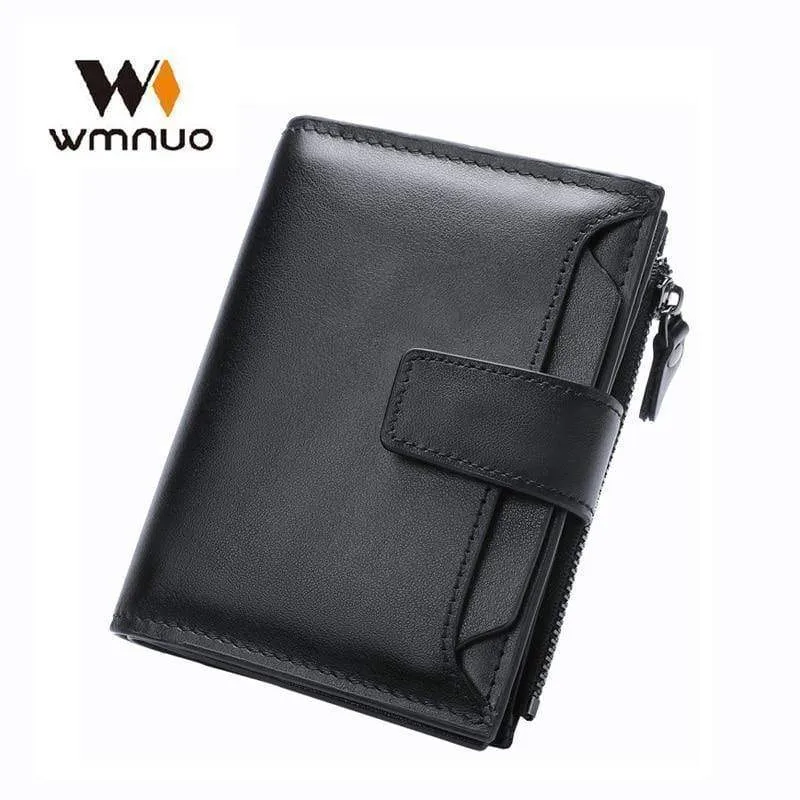 Männer Brieftasche Aus Echtem Leder Hohe Qualität Kuh Leder Geldbörse Mode Karte Halter Mann Zipper Brieftasche Kurze Männlichen