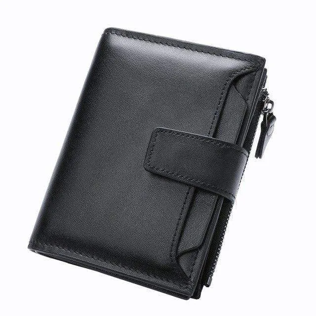 Männer Brieftasche Aus Echtem Leder Hohe Qualität Kuh Leder Geldbörse Mode Karte Halter Mann Zipper Brieftasche Kurze Männlichen