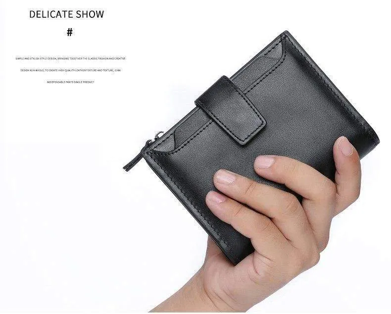 Männer Brieftasche Aus Echtem Leder Hohe Qualität Kuh Leder Geldbörse Mode Karte Halter Mann Zipper Brieftasche Kurze Männlichen