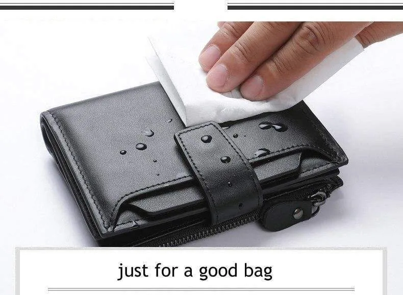 Männer Brieftasche Aus Echtem Leder Hohe Qualität Kuh Leder Geldbörse Mode Karte Halter Mann Zipper Brieftasche Kurze Männlichen