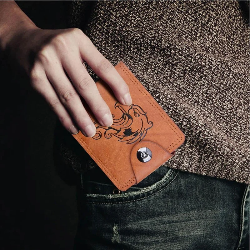 Design männer bifold business leder brieftasche kurze männer brieftasche leder rfid blockieren mode standard brieftaschen