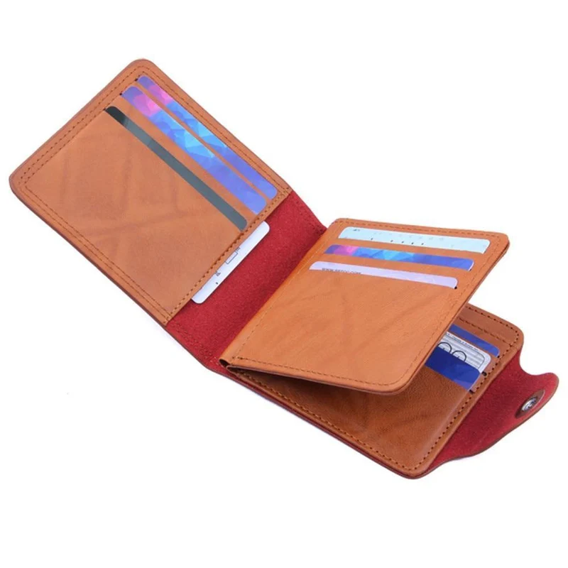 Design männer bifold business leder brieftasche kurze männer brieftasche leder rfid blockieren mode standard brieftaschen