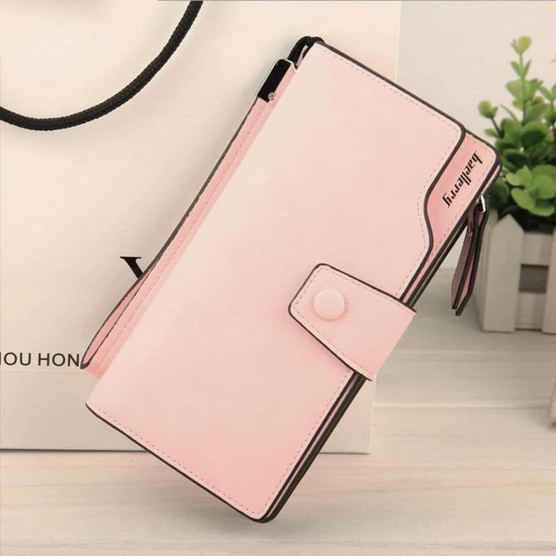 Damen-Geldbörse mit Reißverschluss und Haspe, lange Geldbörse, Verschluss im langen Stil, riesige Kapazität, modische Handtasche, Geldbeutel, mehr Kartenfächer