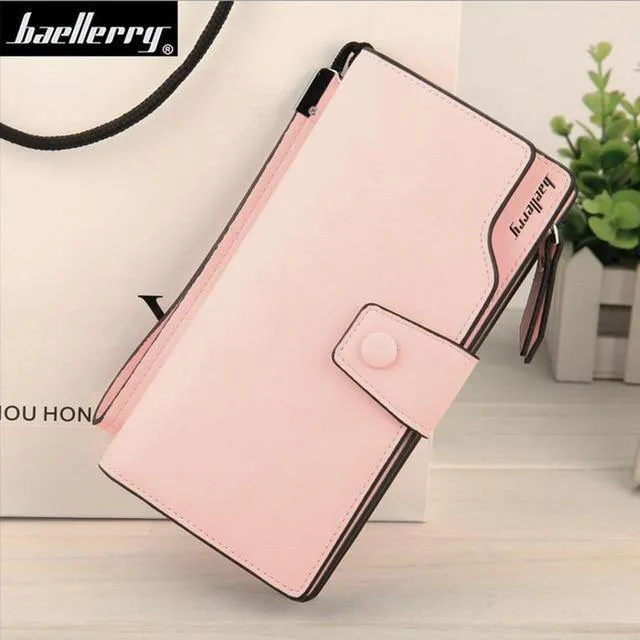 Damen-Geldbörse mit Reißverschluss und Haspe, lange Geldbörse, Verschluss im langen Stil, riesige Kapazität, modische Handtasche, Geldbeutel, mehr Kartenfächer