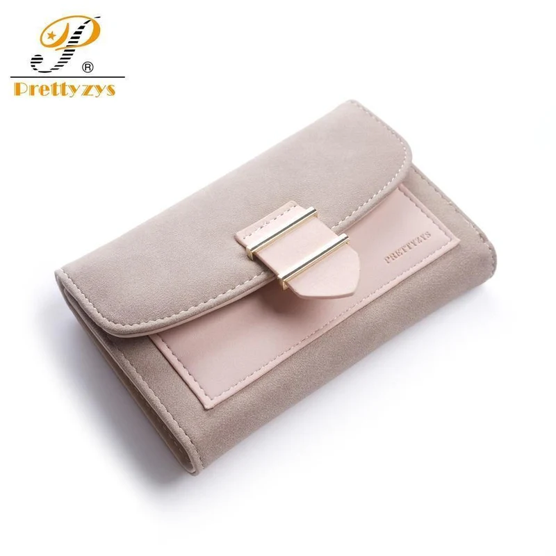 Frauen Brieftasche Weibliche Mittleren Peeling Geldbörsen Leder Portefeuille Femme Carteira Feminina Patchwork Karte Halter Kurze Cartera Mujer