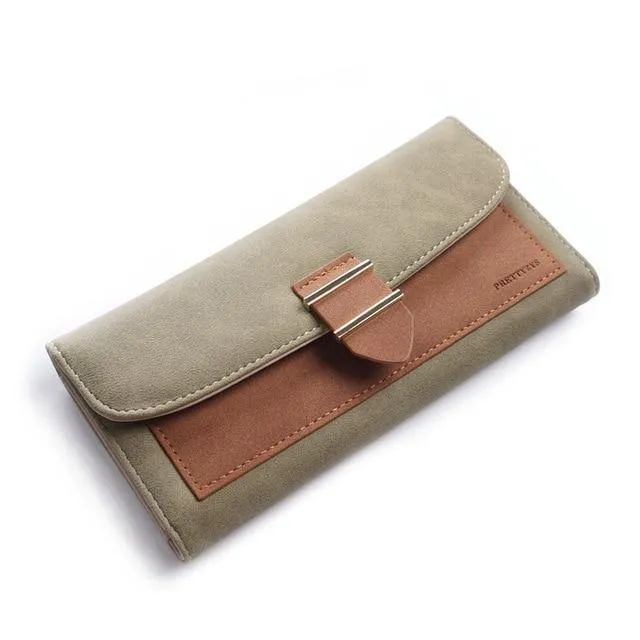Frauen Brieftasche Weibliche Mittleren Peeling Geldbörsen Leder Portefeuille Femme Carteira Feminina Patchwork Karte Halter Kurze Cartera Mujer