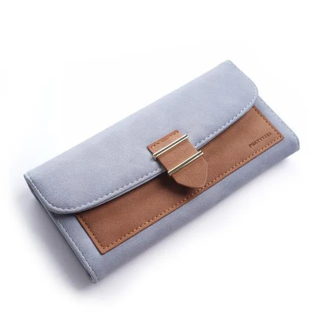 Frauen Brieftasche Weibliche Mittleren Peeling Geldbörsen Leder Portefeuille Femme Carteira Feminina Patchwork Karte Halter Kurze Cartera Mujer