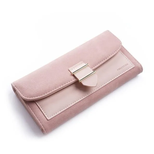 Frauen Brieftasche Weibliche Mittleren Peeling Geldbörsen Leder Portefeuille Femme Carteira Feminina Patchwork Karte Halter Kurze Cartera Mujer