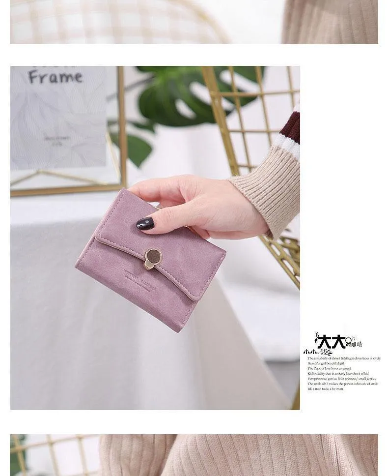 Frauen brieftasche kleine drei falten PU leder münze brieftasche frische multi-funktion frauen geldbörse weiblichen geldbörse brieftasche