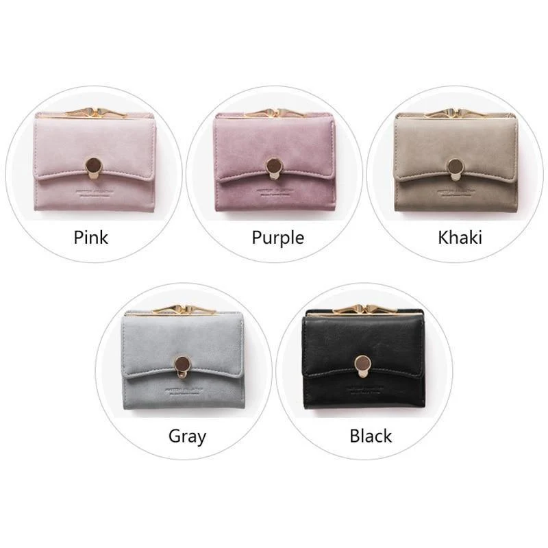 Frauen brieftasche kleine drei falten PU leder münze brieftasche frische multi-funktion frauen geldbörse weiblichen geldbörse brieftasche