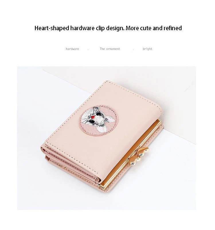 Frauen Brieftasche Kaninchen Tuch Aufkleber Ändern Ordner Japanischen Kawaii Mädchen Kurze Multi-funktion Geldbörse Karte Sets