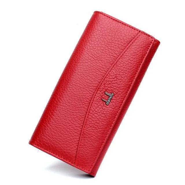 Frauen Brieftasche Aus Echtem Leder Hohe Qualität Geldbörse Weiblichen