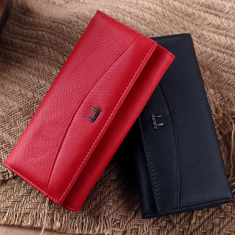 Frauen Brieftasche Aus Echtem Leder Hohe Qualität Geldbörse Weiblichen