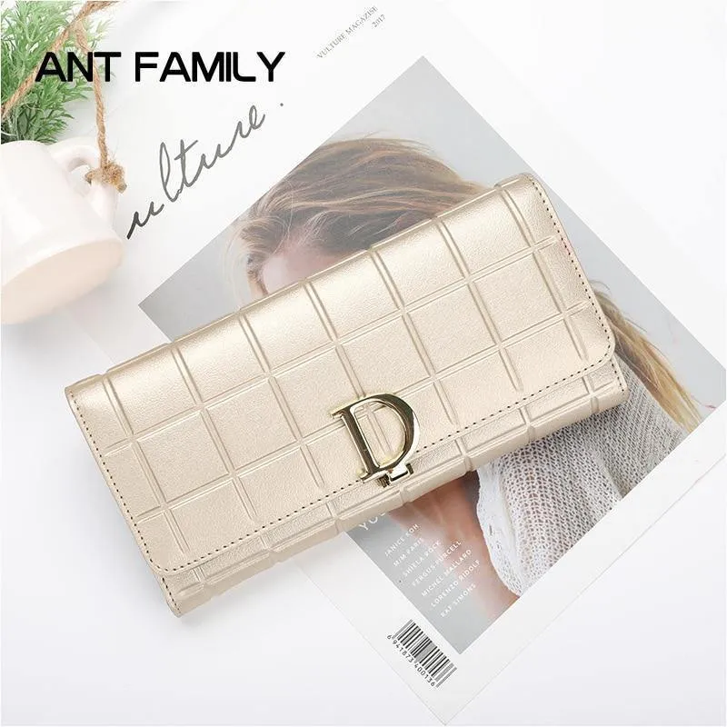 Ledergeldbörse Modische Geldbörsen Damengeldbörse Lange Geldbörse Luxusgeldbörse Kashelek Weibliche Clutch Kartenhalter