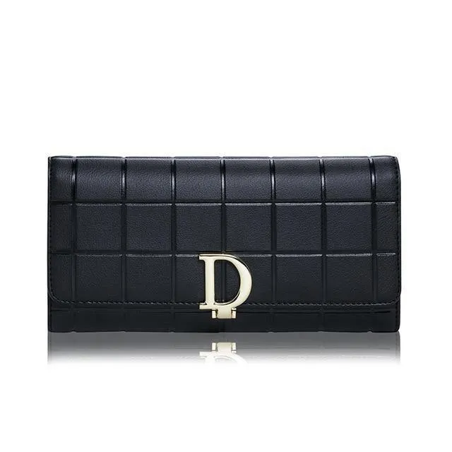 Ledergeldbörse Modische Geldbörsen Damengeldbörse Lange Geldbörse Luxusgeldbörse Kashelek Weibliche Clutch Kartenhalter