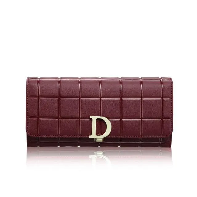 Ledergeldbörse Modische Geldbörsen Damengeldbörse Lange Geldbörse Luxusgeldbörse Kashelek Weibliche Clutch Kartenhalter