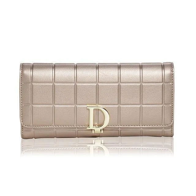 Ledergeldbörse Modische Geldbörsen Damengeldbörse Lange Geldbörse Luxusgeldbörse Kashelek Weibliche Clutch Kartenhalter