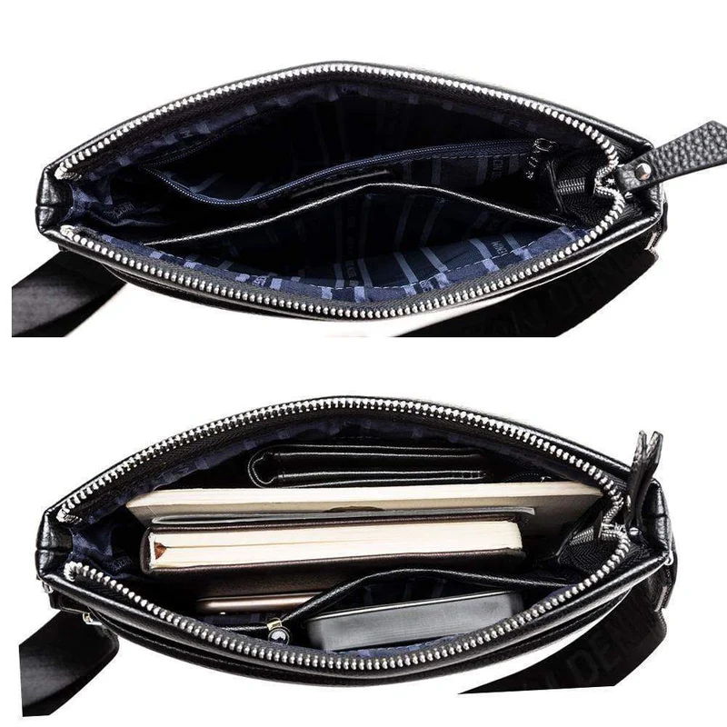 Leder Männer Tasche Casual Business Umhängetasche iPad Herren Messenger Bag Klassische Schwarz bolsas männlichen N2821