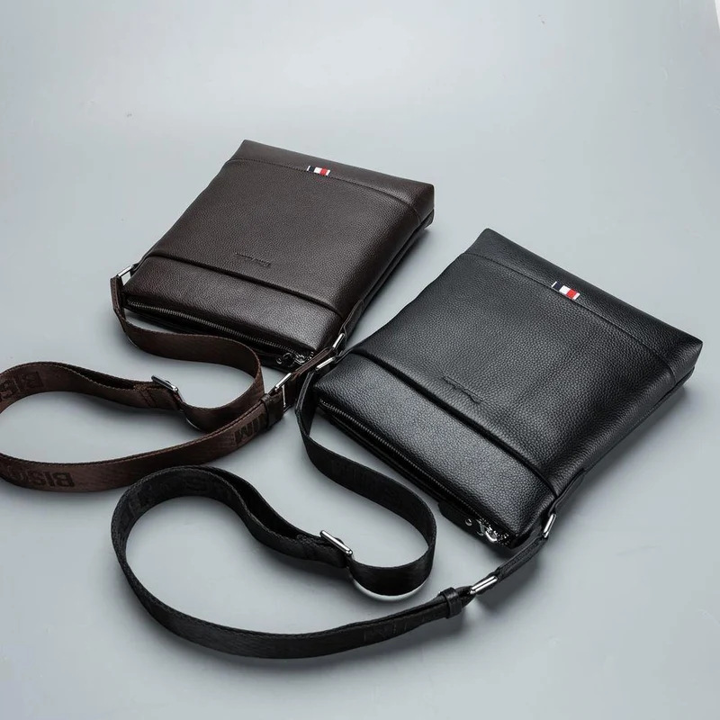 Leder Männer Tasche Casual Business Umhängetasche iPad Herren Messenger Bag Klassische Schwarz bolsas männlichen N2821