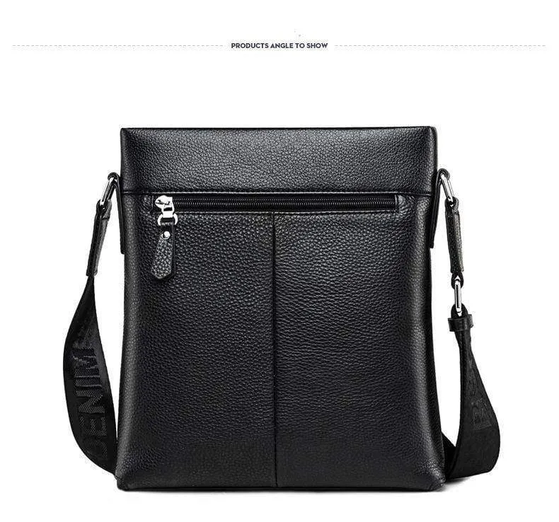 Leder Männer Tasche Casual Business Umhängetasche iPad Herren Messenger Bag Klassische Schwarz bolsas männlichen N2821