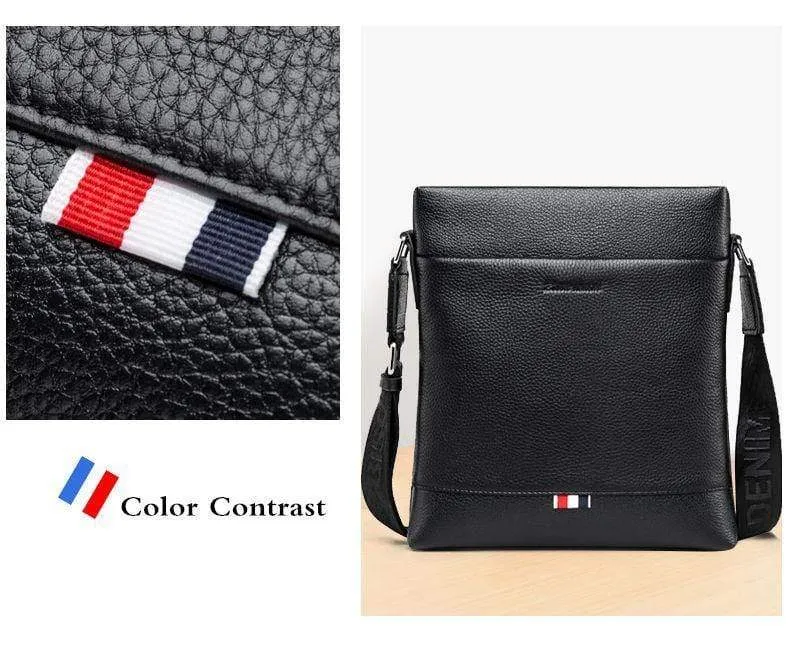 Leder Männer Tasche Casual Business Umhängetasche iPad Herren Messenger Bag Klassische Schwarz bolsas männlichen N2821