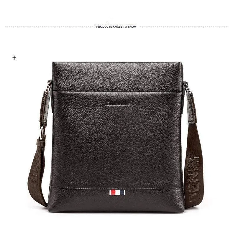 Leder Männer Tasche Casual Business Umhängetasche iPad Herren Messenger Bag Klassische Schwarz bolsas männlichen N2821