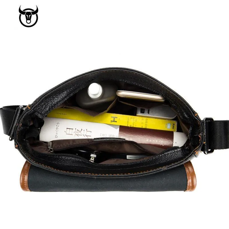 Leder Herrentasche Rindsleder Messenger Bag für männliche Mode Umhängetasche Herren Umhängetasche Vintage Handtaschen