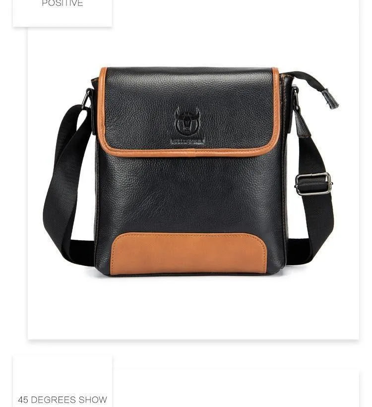 Leder Herrentasche Rindsleder Messenger Bag für männliche Mode Umhängetasche Herren Umhängetasche Vintage Handtaschen