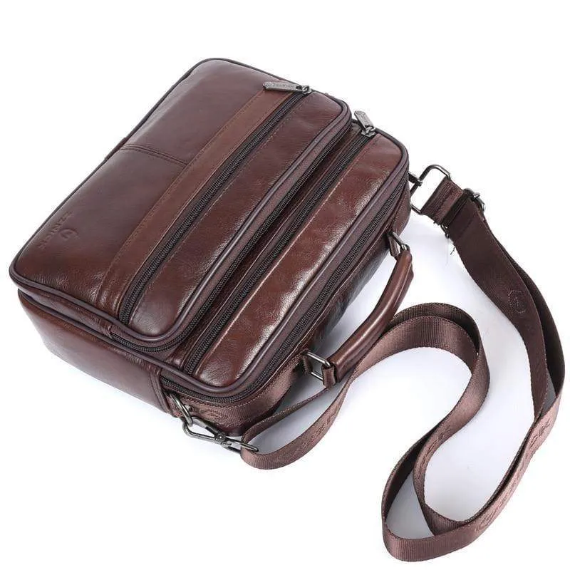 Herren Messenger Bags Luxus Echtleder Herren Tasche Designer Hochwertige Umhängetasche Casual Reißverschluss Bürotaschen für Männer