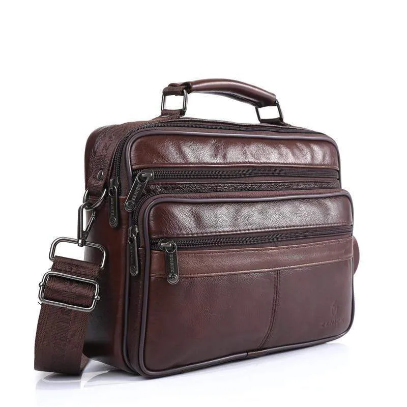 Herren Messenger Bags Luxus Echtleder Herren Tasche Designer Hochwertige Umhängetasche Casual Reißverschluss Bürotaschen für Männer