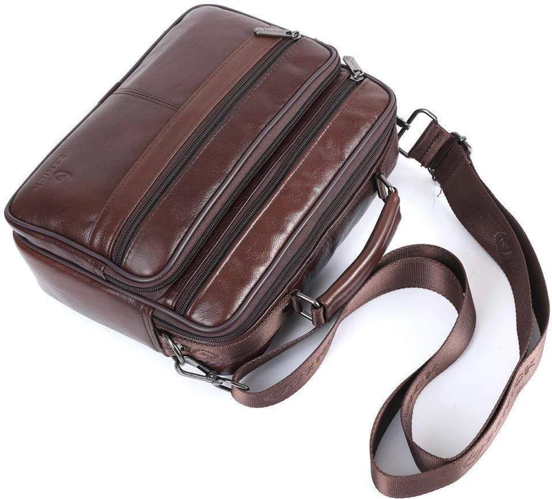Herren Messenger Bags Luxus Echtleder Herren Tasche Designer Hochwertige Umhängetasche Casual Reißverschluss Bürotaschen für Männer