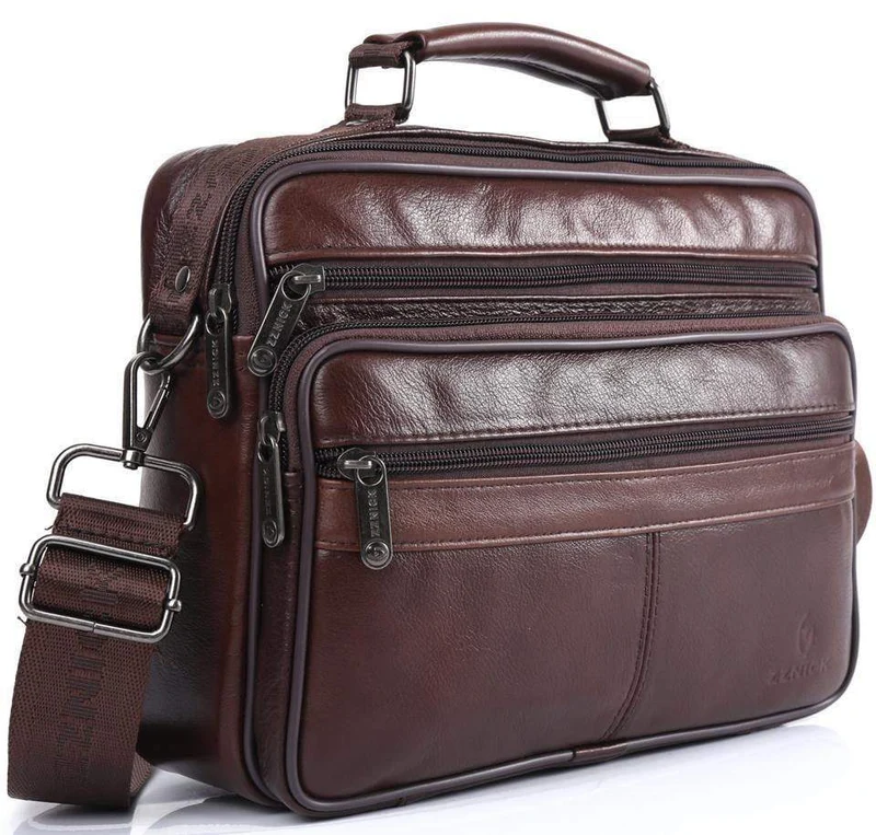 Herren Messenger Bags Luxus Echtleder Herren Tasche Designer Hochwertige Umhängetasche Casual Reißverschluss Bürotaschen für Männer