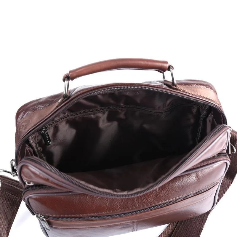 Herren Messenger Bags Luxus Echtleder Herren Tasche Designer Hochwertige Umhängetasche Casual Reißverschluss Bürotaschen für Männer