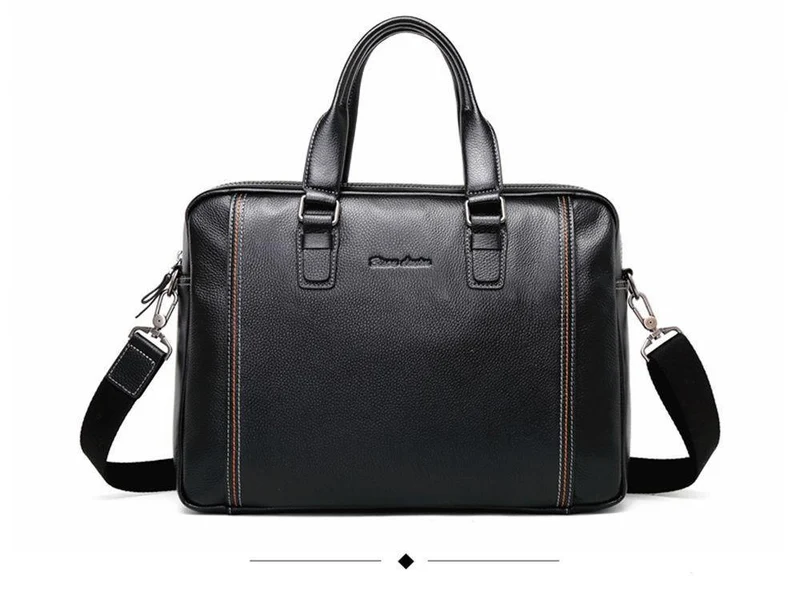 Leder Männer Tasche Laptop Aktentasche Männliche Berühmte Marke Umhängetasche Business herren Handtasche Schulter Tasche N2739-4