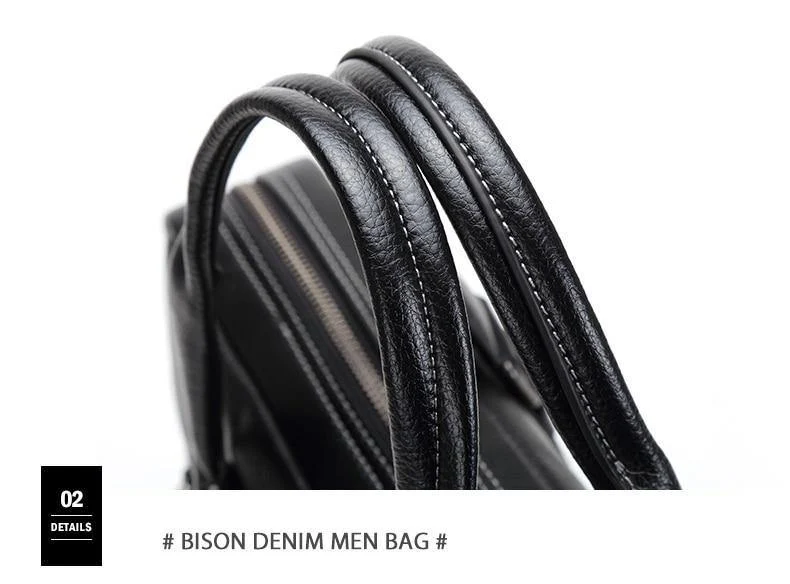 Leder Männer Tasche Laptop Aktentasche Männliche Berühmte Marke Umhängetasche Business herren Handtasche Schulter Tasche N2739-4