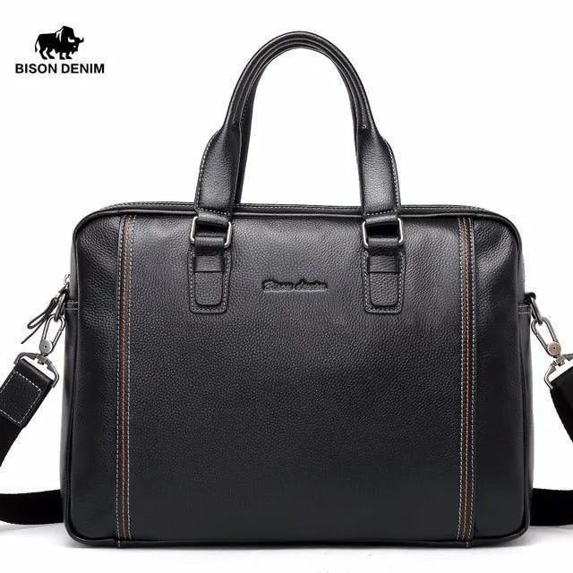 Leder Männer Tasche Laptop Aktentasche Männliche Berühmte Marke Umhängetasche Business herren Handtasche Schulter Tasche N2739-4