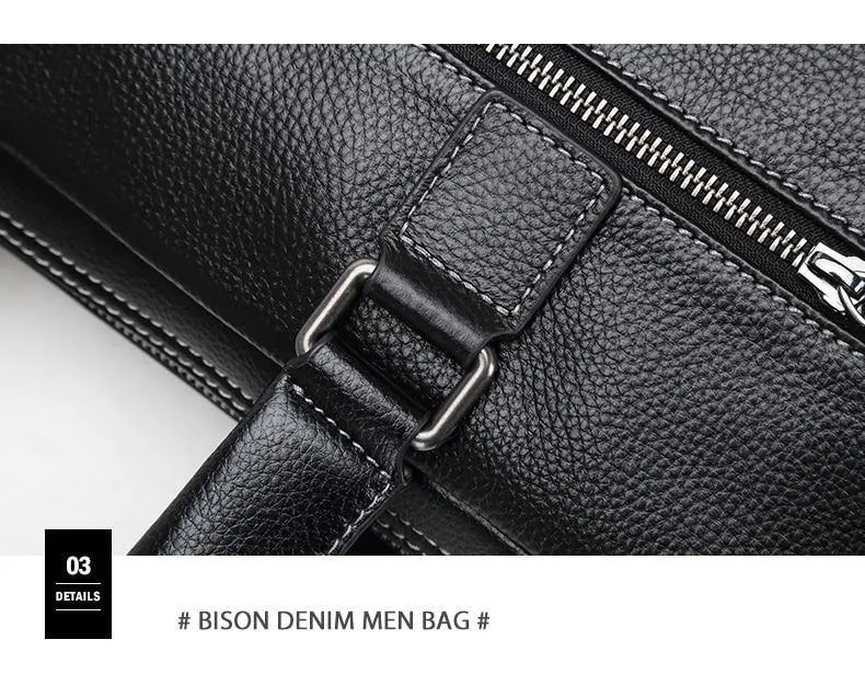 Leder Männer Tasche Laptop Aktentasche Männliche Berühmte Marke Umhängetasche Business herren Handtasche Schulter Tasche N2739-4