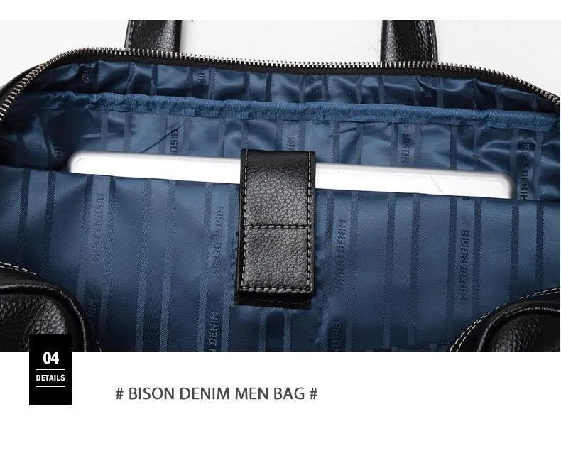 Leder Männer Tasche Laptop Aktentasche Männliche Berühmte Marke Umhängetasche Business herren Handtasche Schulter Tasche N2739-4